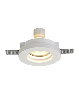 White Paintable Gypsum Round Stepped Recessed Spotlight 