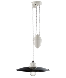 Black & White Rise and Fall Pendant Light