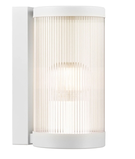 Reeded Shade Modern Outdoor Wall Light - 3 Finishes