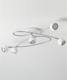 Semi-Flush Adjustable Spotlight Ceiling Light - 5 Shades