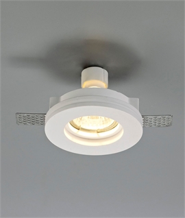 White Paintable Gypsum Round Stepped Recessed Spotlight 