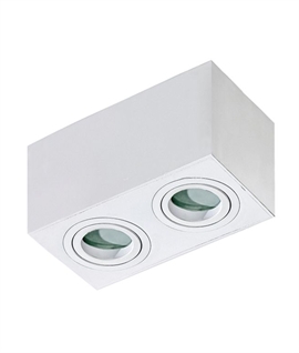 Square Surface Mounted Double Lamp Downlight IP44