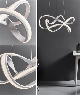 White Ultra Modern Twisted Knot LED Pendant White Ultra Modern Twisted Knot LED Pendant