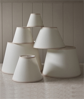 White Tapered Shade - 6 Size Options