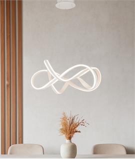 White Ultra Modern Twisted Knot LED Pendant White Ultra Modern Twisted Knot LED Pendant