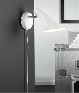 Sleek Adjustable Fluted Shade Wall Light - Chrome Detail