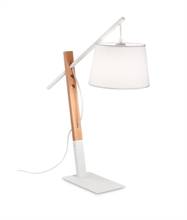 Adjustable Table Lamp - Wood Detail & Shade