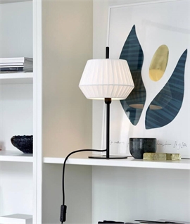 Bell Shape Pleated Shade Table Lamp