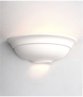 Ceramic Upward Illumination Wall Light - Can be Painted