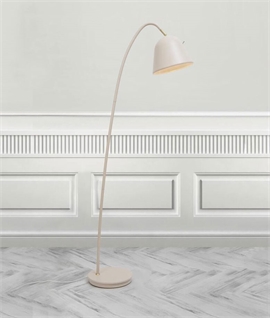 Adjustable Shade Floor Light with Curved Stem