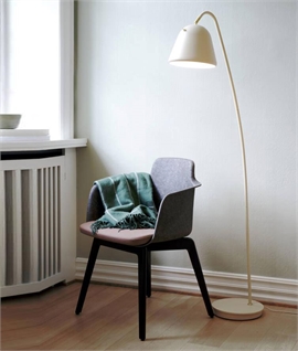 Adjustable Shade Floor Light with Curved Stem