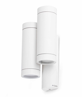 More Light - White Twin Up and Down Exterior Wall Light 