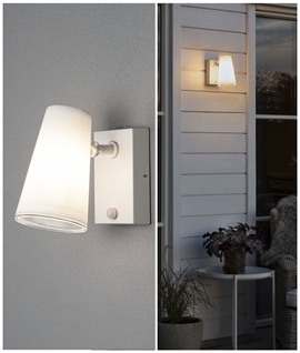 Decorative Exterior Wall Light with Movement Sensor