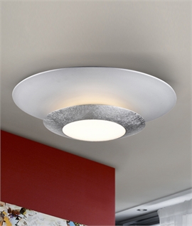 Concealed LED Ceiling Fixture - Gold or Silver Leaf, Perfect for Low Ceilings
