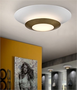 Concealed LED Ceiling Fixture - Gold or Silver Leaf, Perfect for Low Ceilings