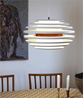 Larger 10 Disc Scandinavian Layered Light Pendant 