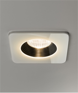 Square Stunning Glass LED Bathroom Downlight - 2 Colours