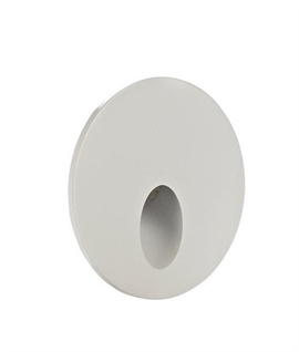 White Recessed Wall LED Step Light in Two Designs - Round and Square