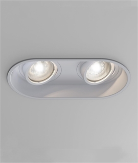 Angled Low Glare Adjustable Twin Downlight for LED Lamps