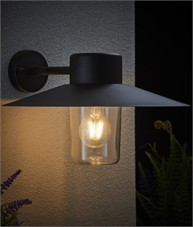 Modern Exterior Wall Lantern with Tubular Glass Shade