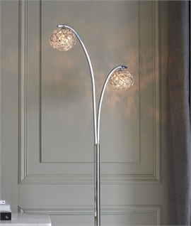 Modern Sculptural Twin Light Floor Lamp