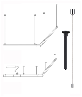 Micro Elegance Mains Lighting Track System - Suspension Components
