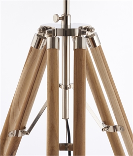 Adjustable Wooden Tripod Floor Lamp Base