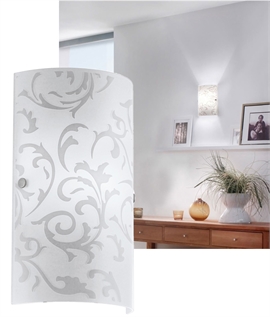 Wrap-Around Wall Sconce - Patterned Glass