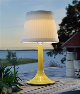 Exterior Patio Floor Table Lamps With Opal Shade