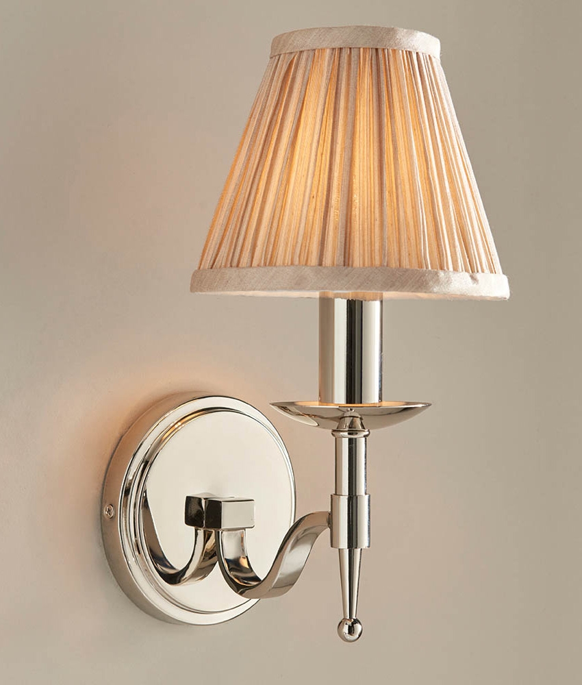 Polished Nickel Traditional Inspired Wall Light Single or Double