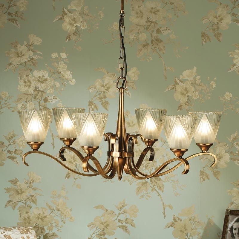 Art Deco Chandelier In Brass Or Nickel Finish Brass Or Nickel Art Deco Chandelier