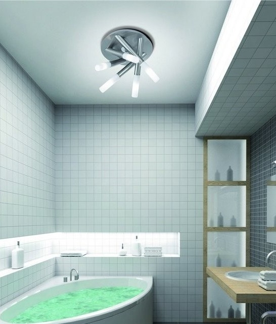 Brushed Steel Tubular Bathroom IP44 Light Brushed Steel Tubular Bathroom IP44 Light
