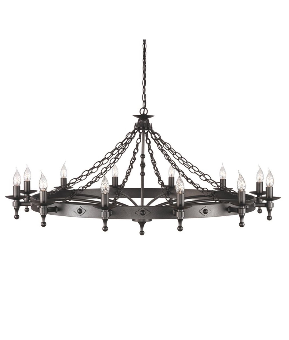 Medieval Style 12 Lamp Chandelier