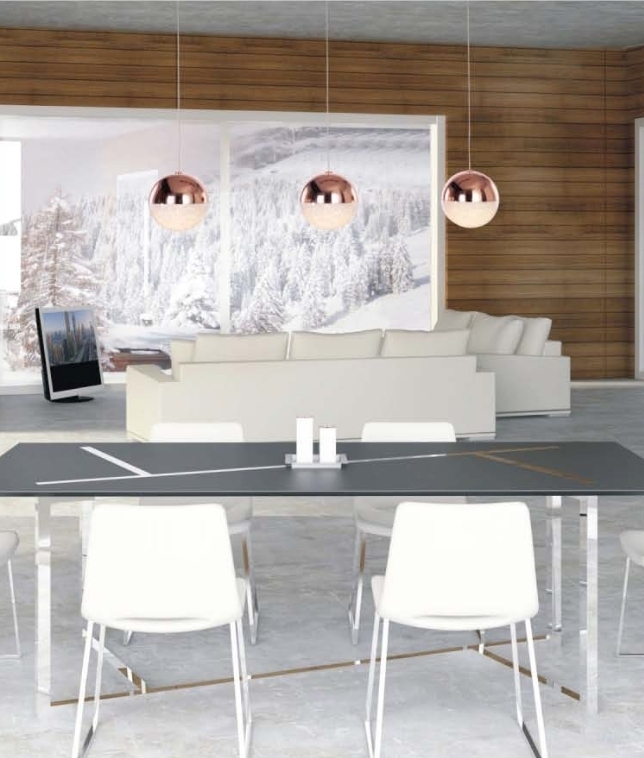 copper dining room light