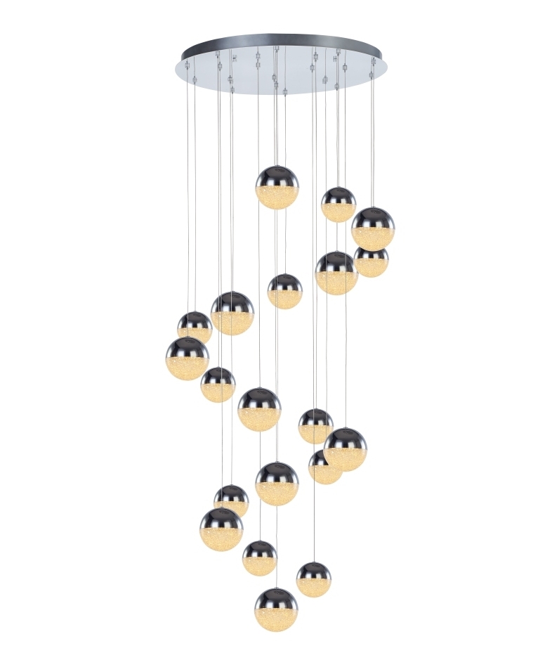 4 Metre Drop Led Chrome Or Glitter Ball Cascading Pendant - How To Change Led Ceiling Light Uk 4 Metre Drop Led Chrome Or Glitter Ball Cascading Pendant - How To Change Led Ceiling Light Uk