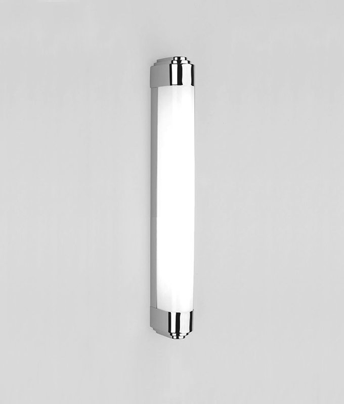 Chrome Art Deco Wall Light for bathroom mirrors and walls