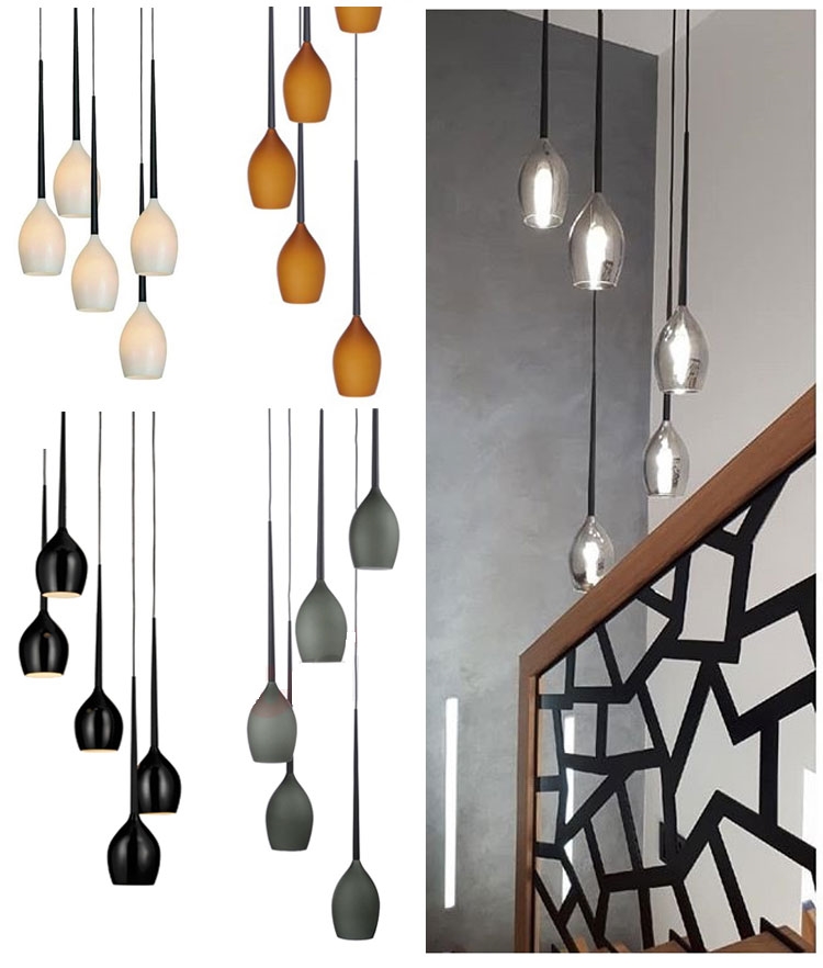 Izza Teardrop Glass 5 Light Pendant In Colours - Long Drop Pendant Lights Uk Izza Teardrop Glass 5 Light Pendant In Colours - Long Drop Pendant Lights Uk