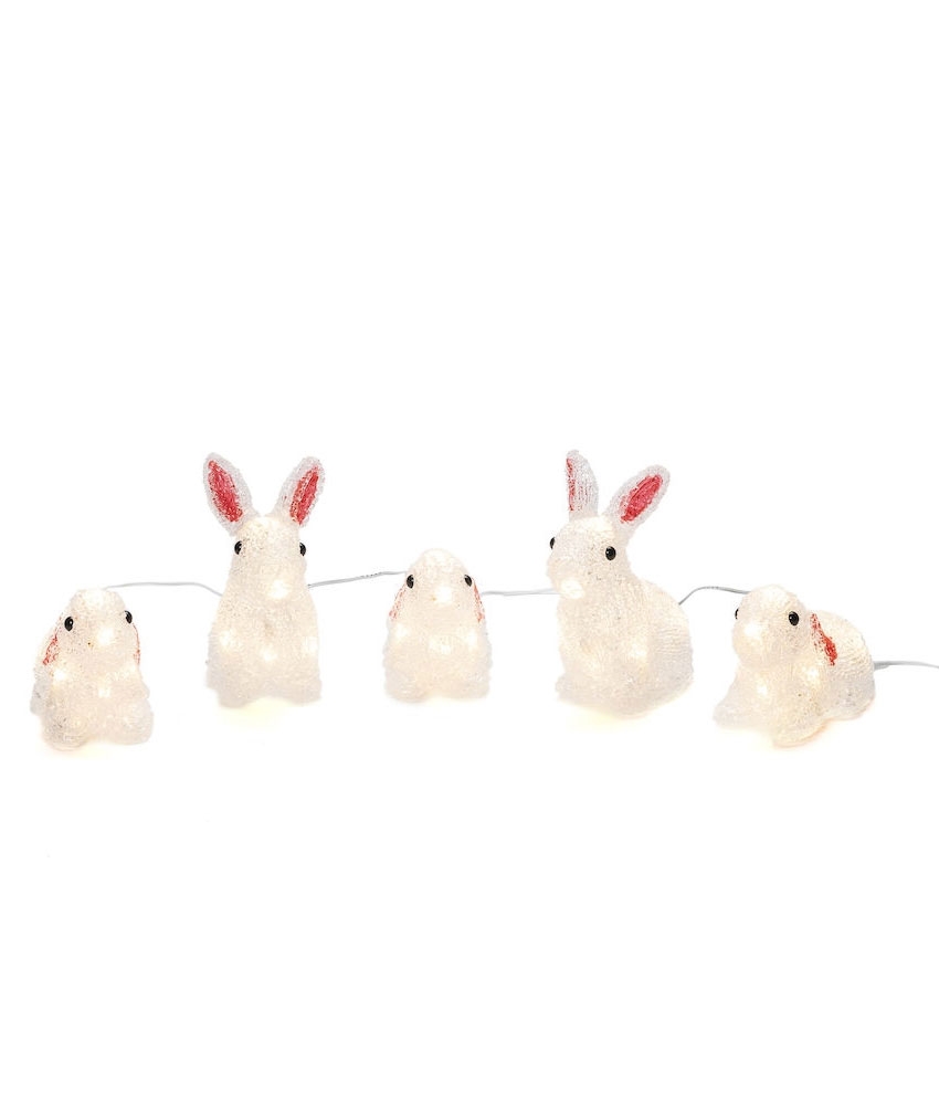 Konstsmide Outdoor or Indoor Use LED Rabbit String Light Set - Pack of 5