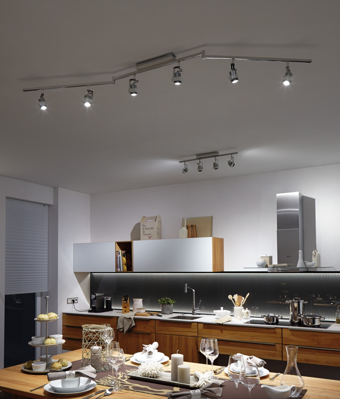 White kitchen spotlights