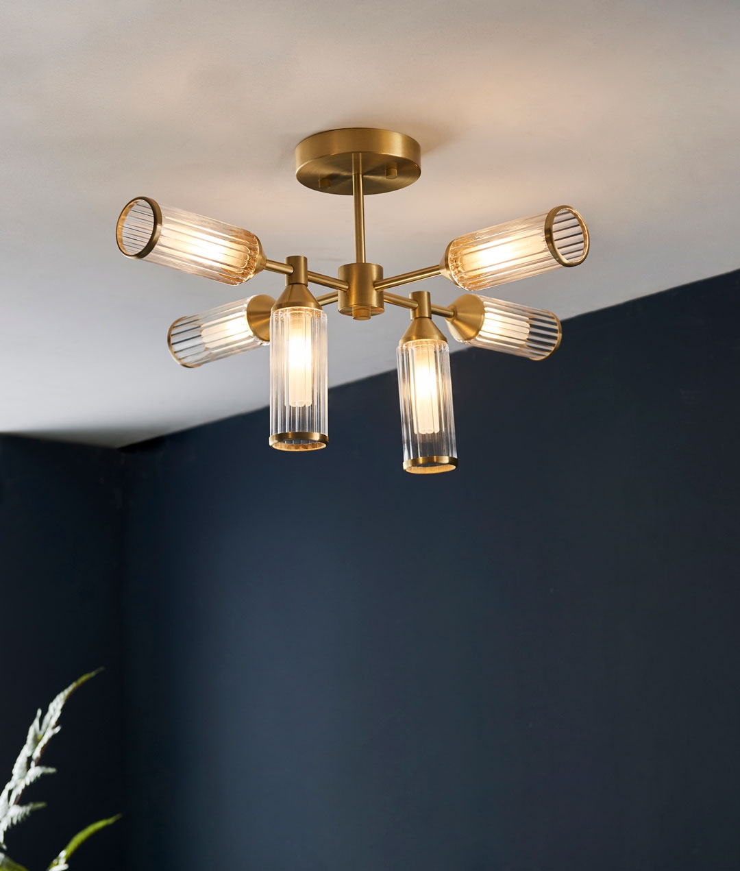 Frosted ribbed sales glass shades