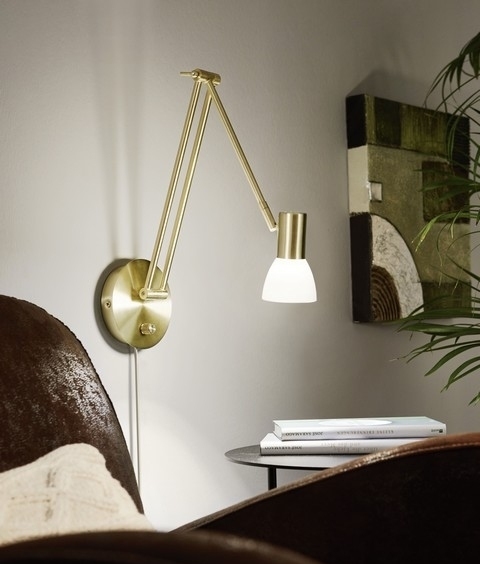 adjustable anglepoise inspired wall light with glass shade adjustable anglepoise inspired wall light with glass shade