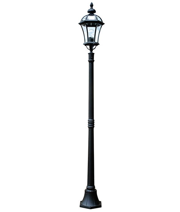 Black Cast Aluminium Garden Lamp Post, Black Aluminum Lamp Post