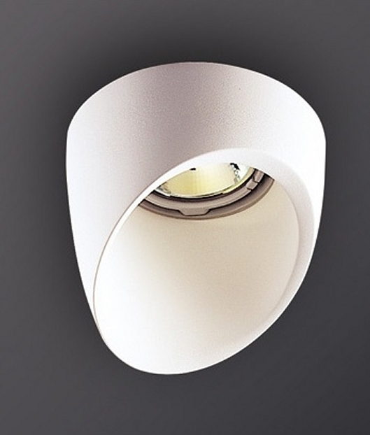 Plaster Angled Cut Recessed Downlight - Ring