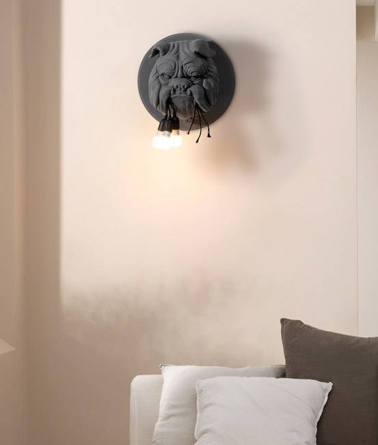 faux taxidermy head mount of a british bulldog it s a bulldog led lighting