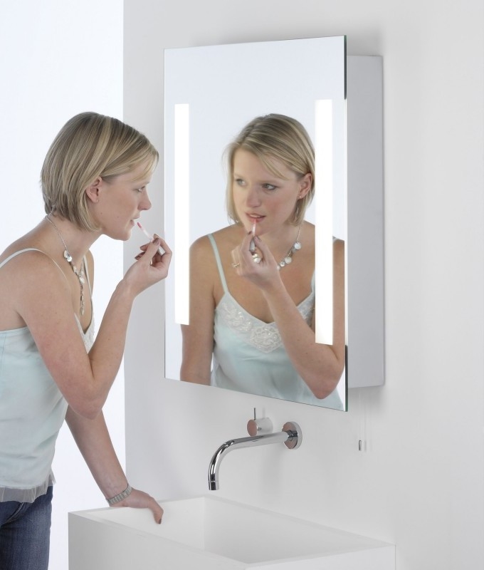 Illuminated Bathroom Cabinet with Shaver Socket 700mm x 600mm