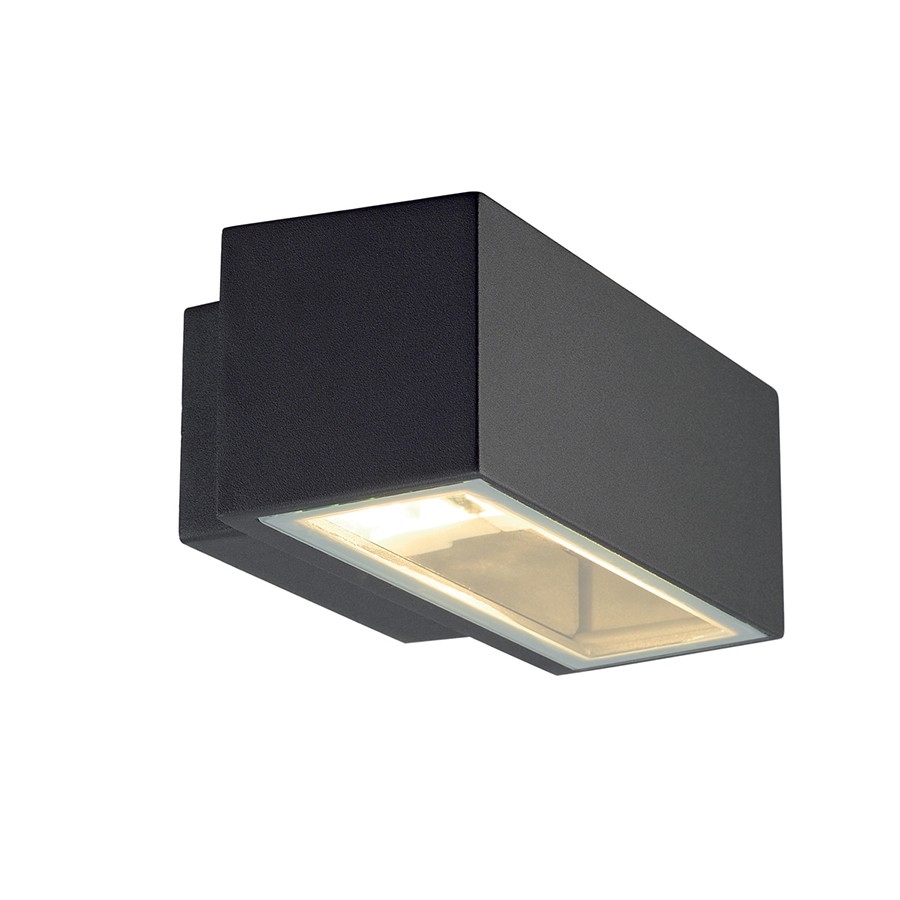 Modern Box Outdoor Wall Light with Up & Down Light Distribution
