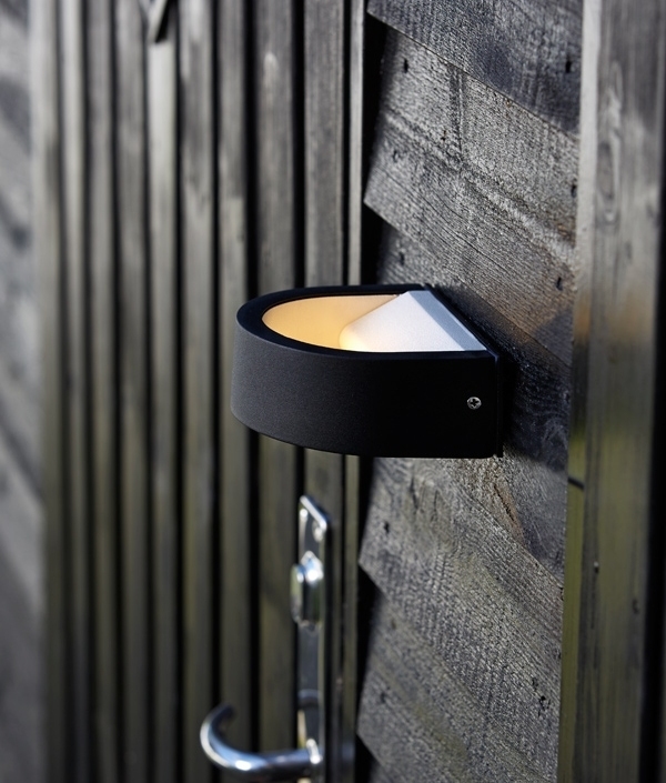 Exterior Semi Circular LED Up Down Wall Light