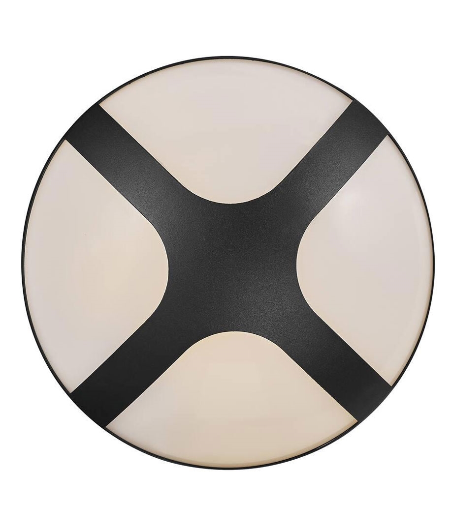 Exterior Flush Mounted Wall or Ceiling Light with Cross Design
