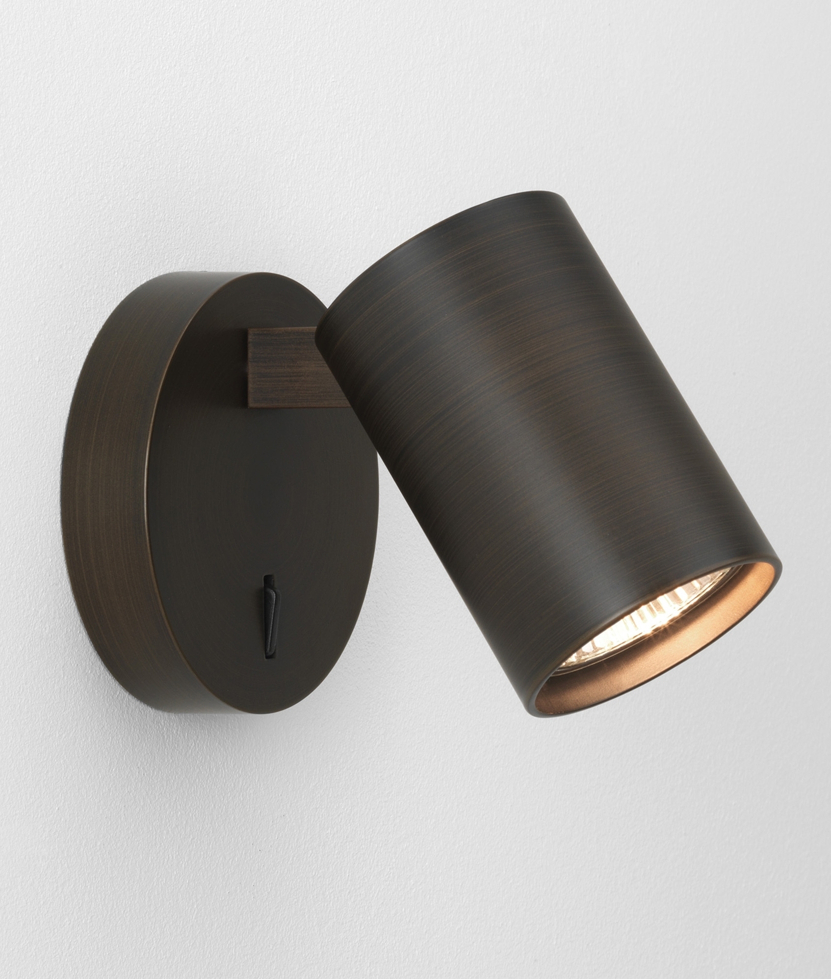 Modern Single Spotlight - White or Bronze Switched or Unswitched