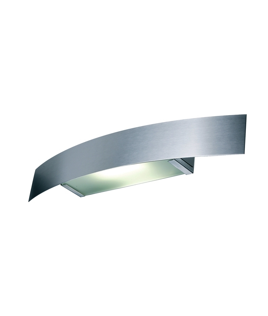 CFL Modern Wall Light Brushed Steel